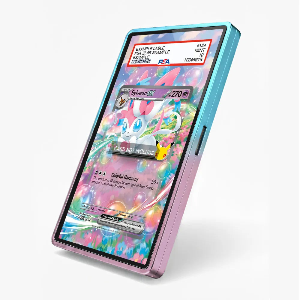 Sylveon ex 100 Promo MEP 30th Anniversary Extended Art Display Cases - PSA Slab Case - Side View