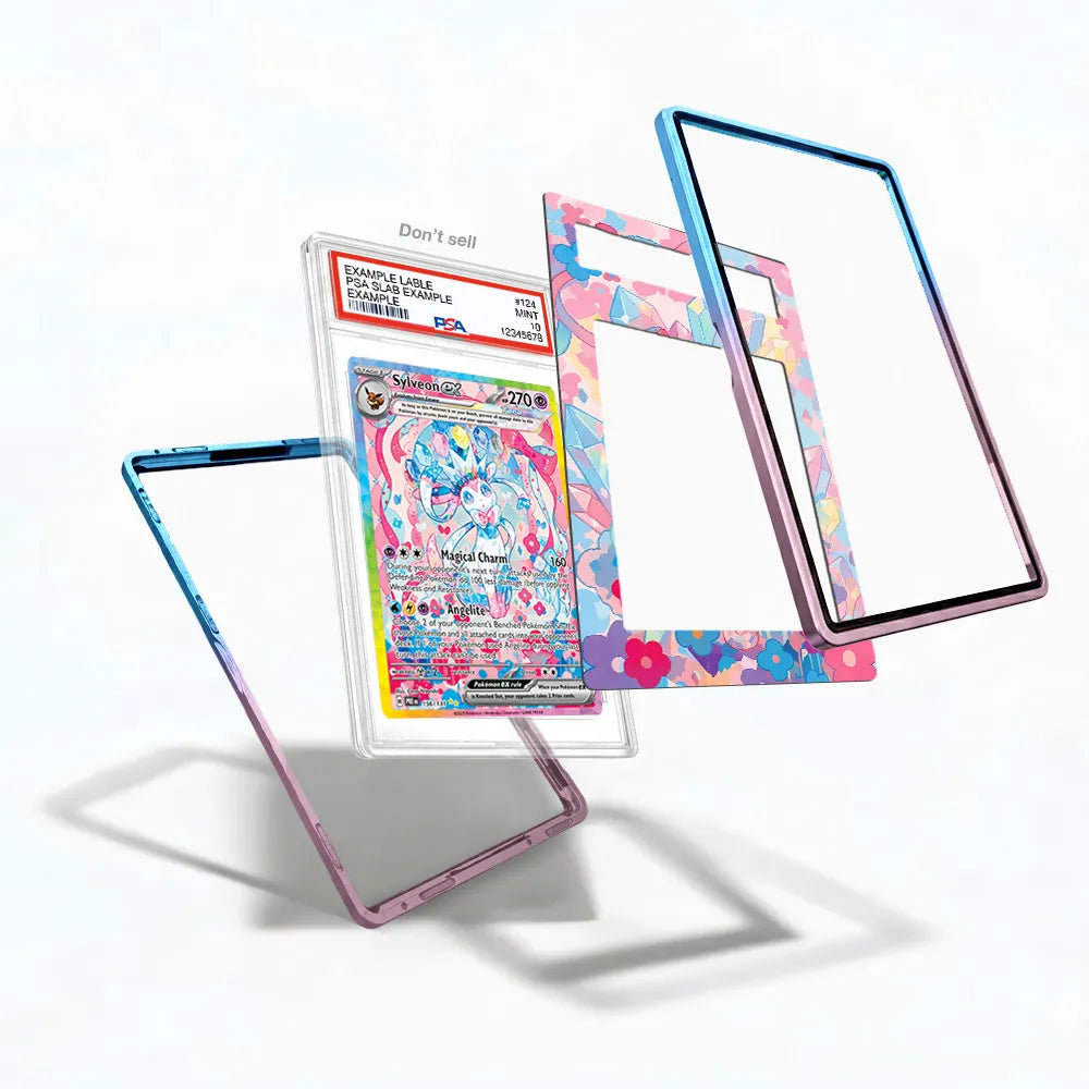 Sylveon ex 156-131 SAR SIR Prismatic Evolutions Extended Art Display Cases - PSA Slab Case - Detail View