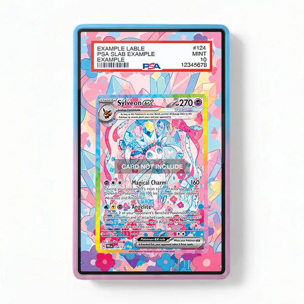 Sylveon ex 156-131 SAR SIR Prismatic Evolutions Extended Art Display Case - Ice Pink PSA Acrylic Frame by AnimeHolder