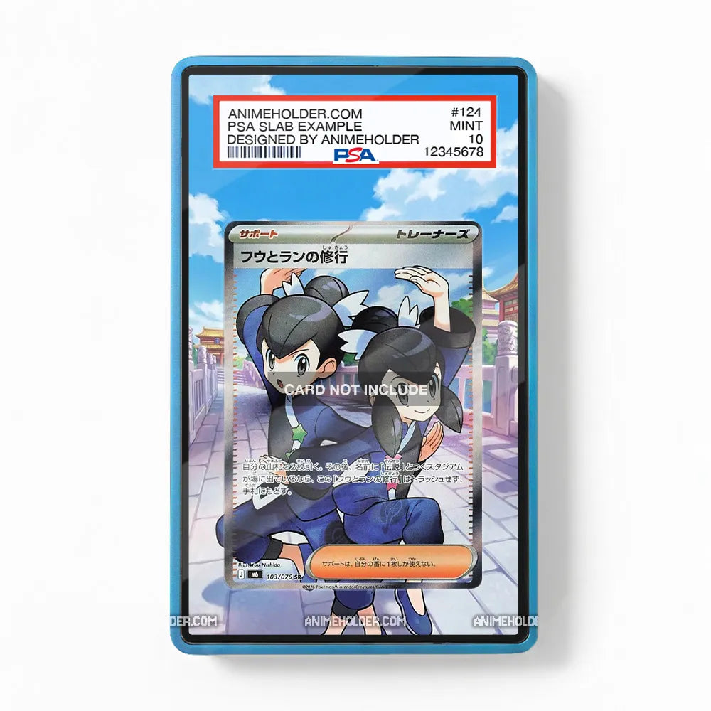 Tate & Liza's Training 103-076 SR Storm Emeralda Delta Reign Pokemon Cards Custom Art Display Cases - PSA Slab Case - Front View