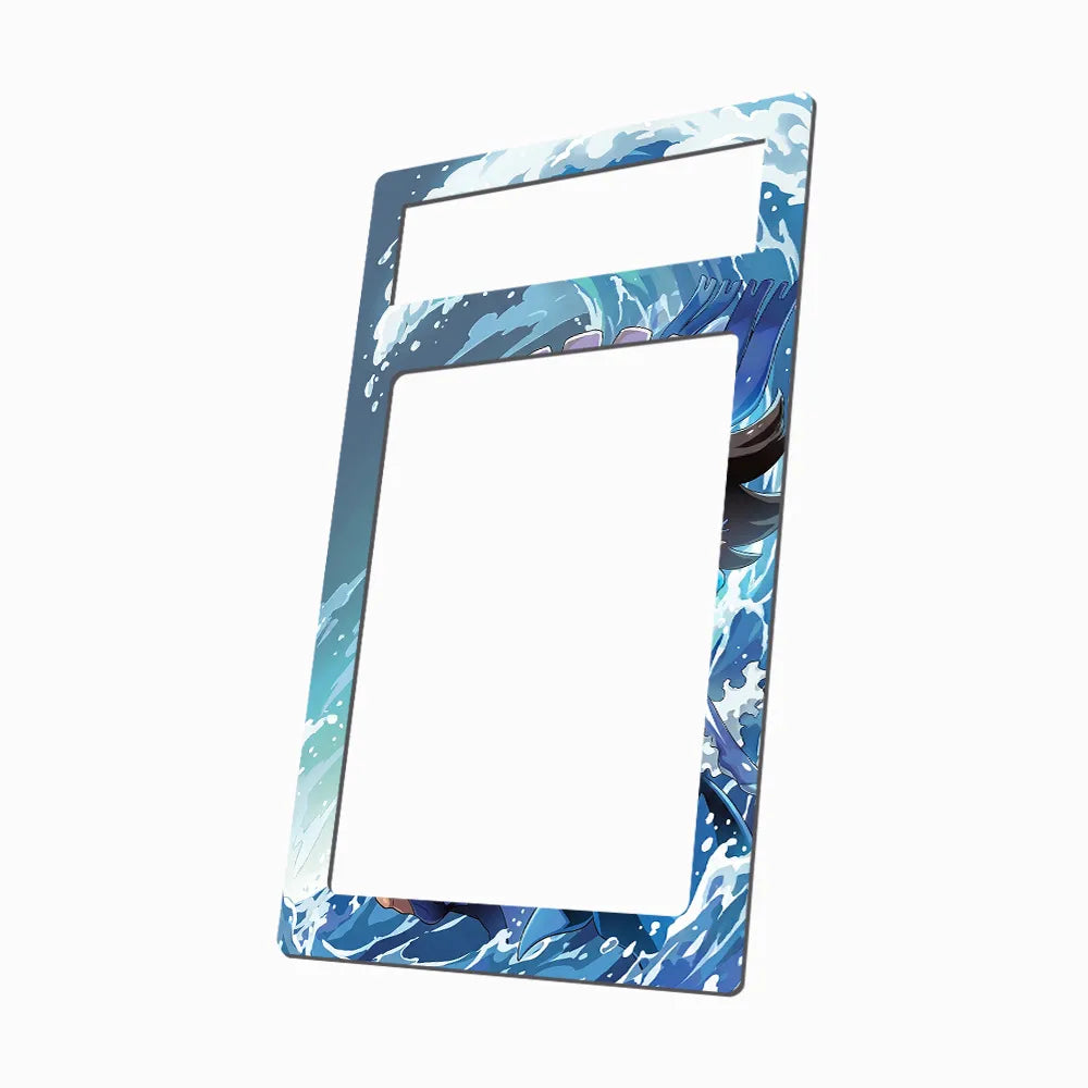 Team Aqua's Kyogre EX 6-34 Double Crisis Extended Art Display Cases - PSA Metal Art Only - Side View