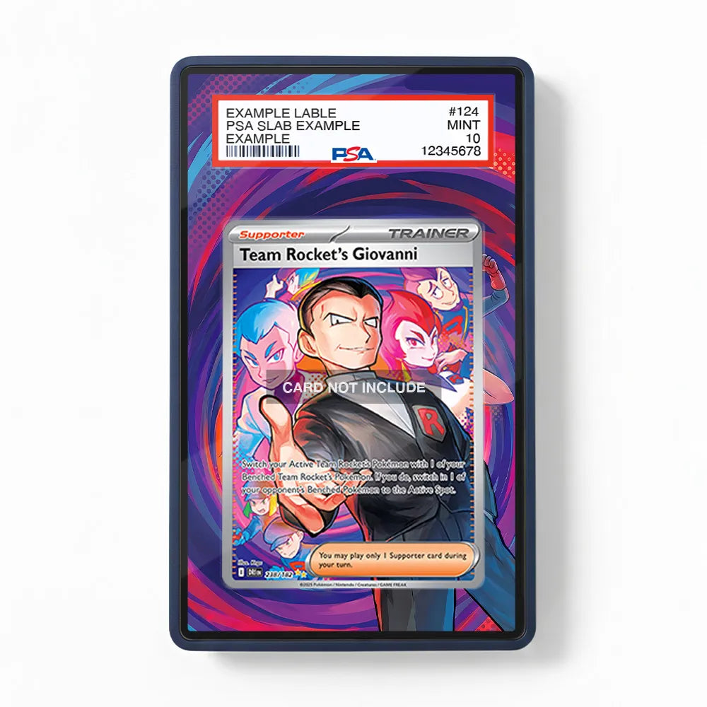 Team Rocket's Giovanni 238-182 SIR SAR Destined Rivals Extended Art Display Cases - PSA Graded Guard Case - Front View
