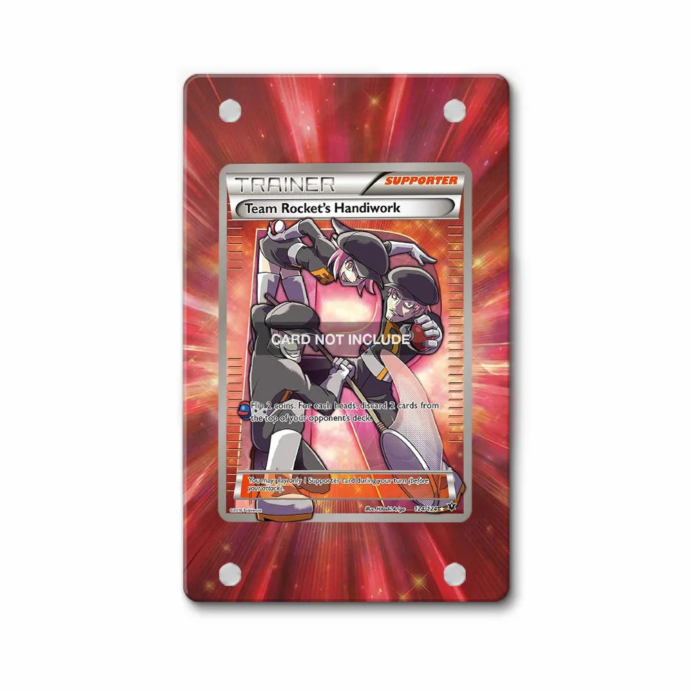 Team Rocket's Handiwork 124-124 XY Black Star Promos Pokemon Cards Extended Art Display Cases - PSA Slab Case - Front View