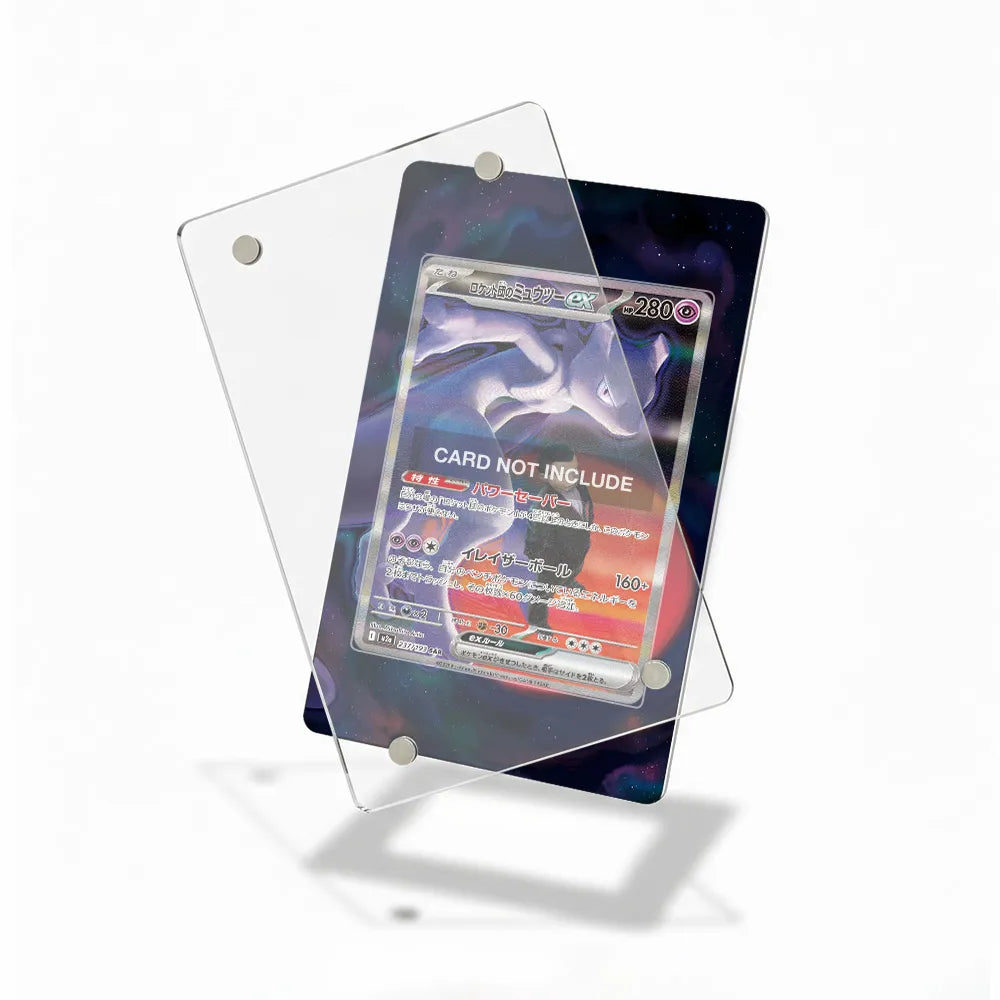 Team Rocket's Mewtwo EX SIR SAR Ascended Heroes Extended Art Display Cases - Magnetic Case - Detail View