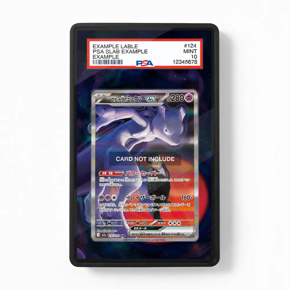 Team Rocket's Mewtwo EX SIR SAR Ascended Heroes Extended Art Display Cases - PSA Graded Guard Case - Front View