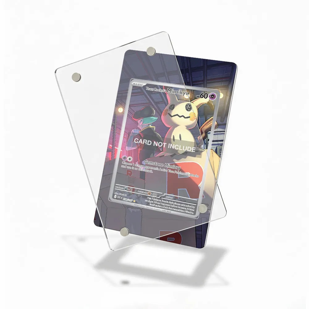Team Rocket's Mimikyu 238-217 Illustration Rare ASC Extended Art Display Cases - Magnetic Case - Detail View