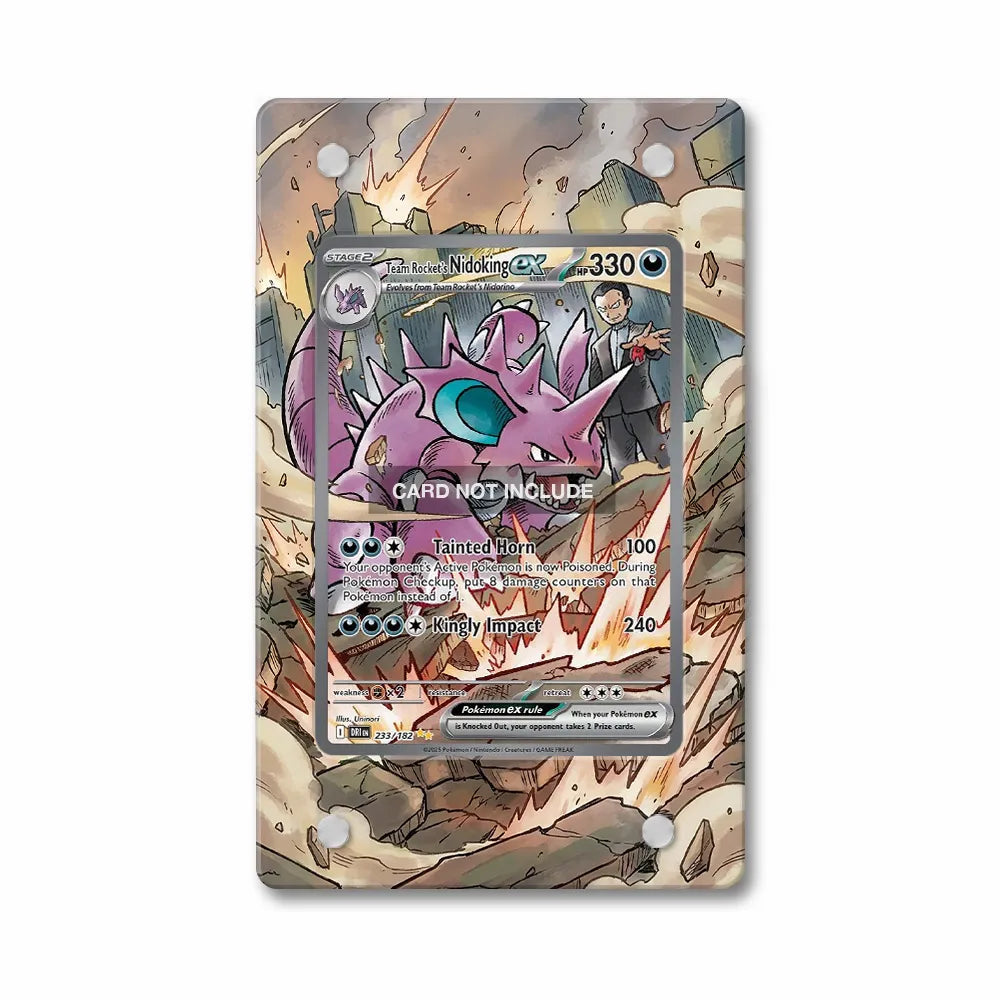 Team Rocket's Nidoking 233-182 EX Team Rocket Returns Extended Art Display Cases - PSA Slab Case - Front View