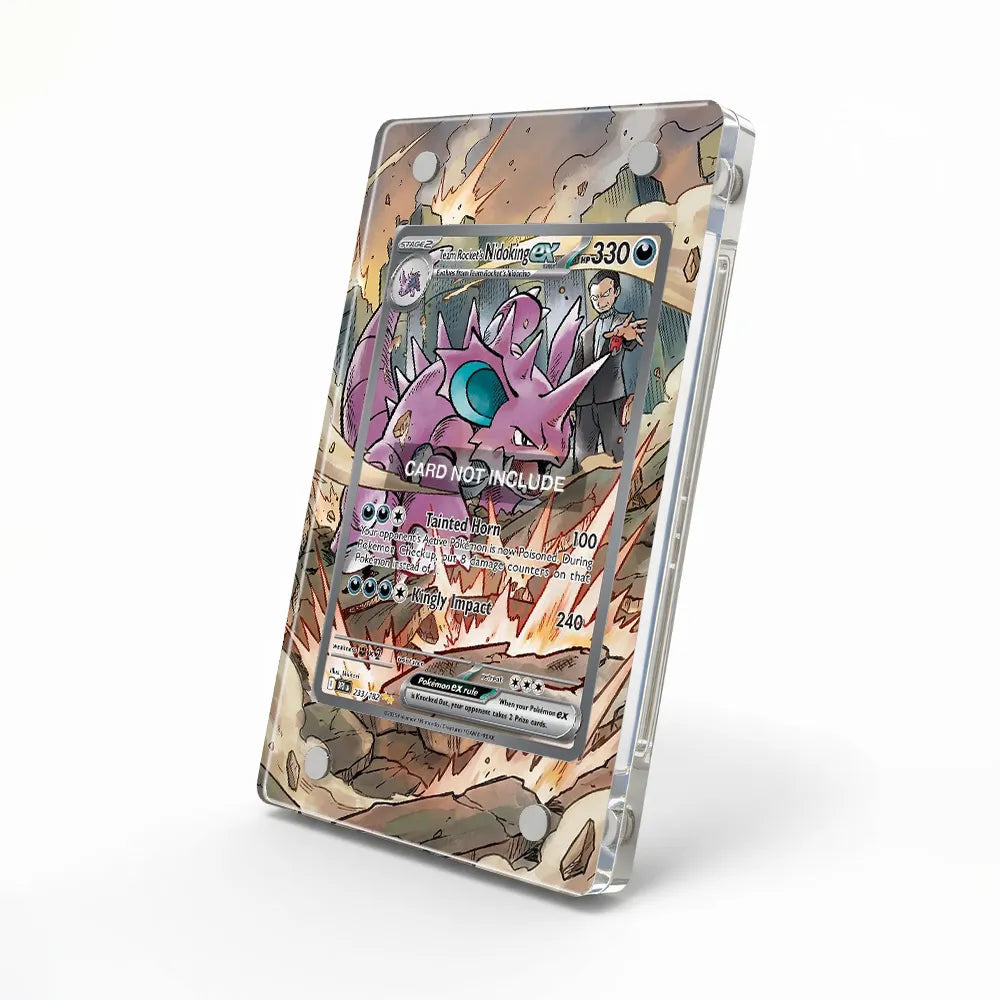 Team Rocket's Nidoking 233-182 EX Team Rocket Returns Extended Art Display Cases - Magnetic Case - Side View