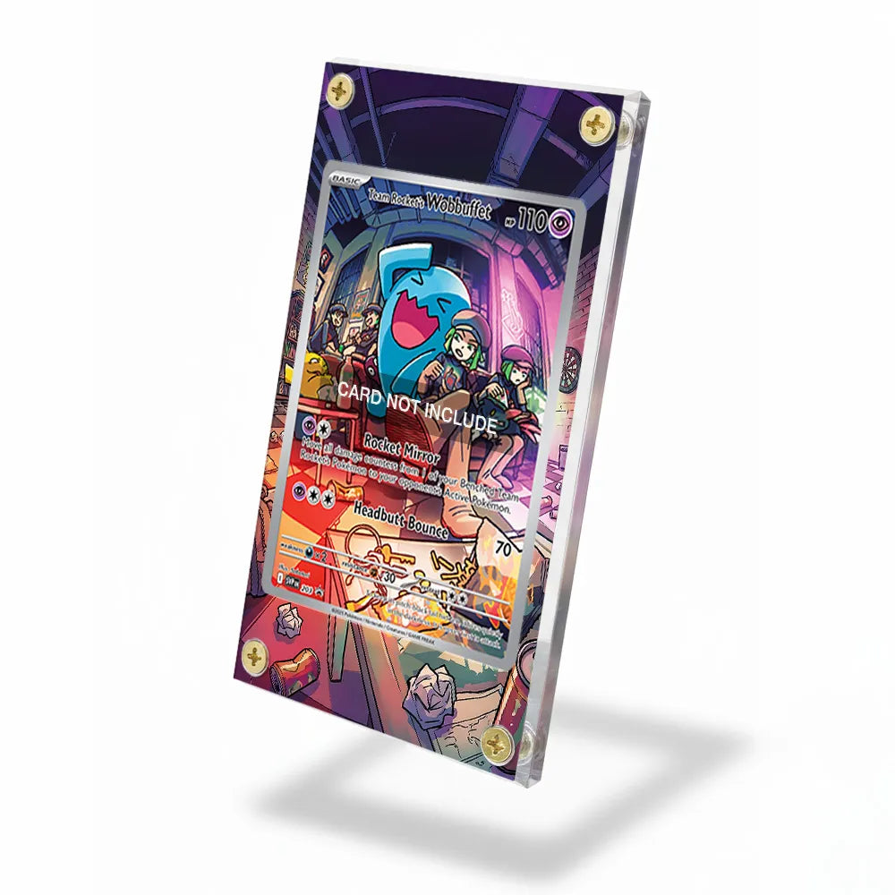 Team Rocket's Wobbuffet SVP 203 Promo Extended Art Display Cases - Screws Case - Side View