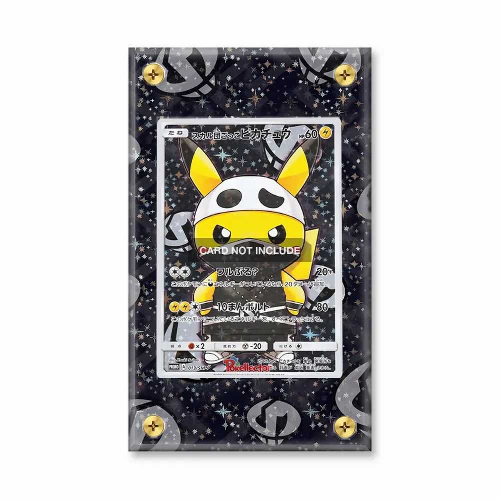 Team Skull Pikachu 013 SM-P Promo JP Extended Art Display Cases - Screws Case - Front View