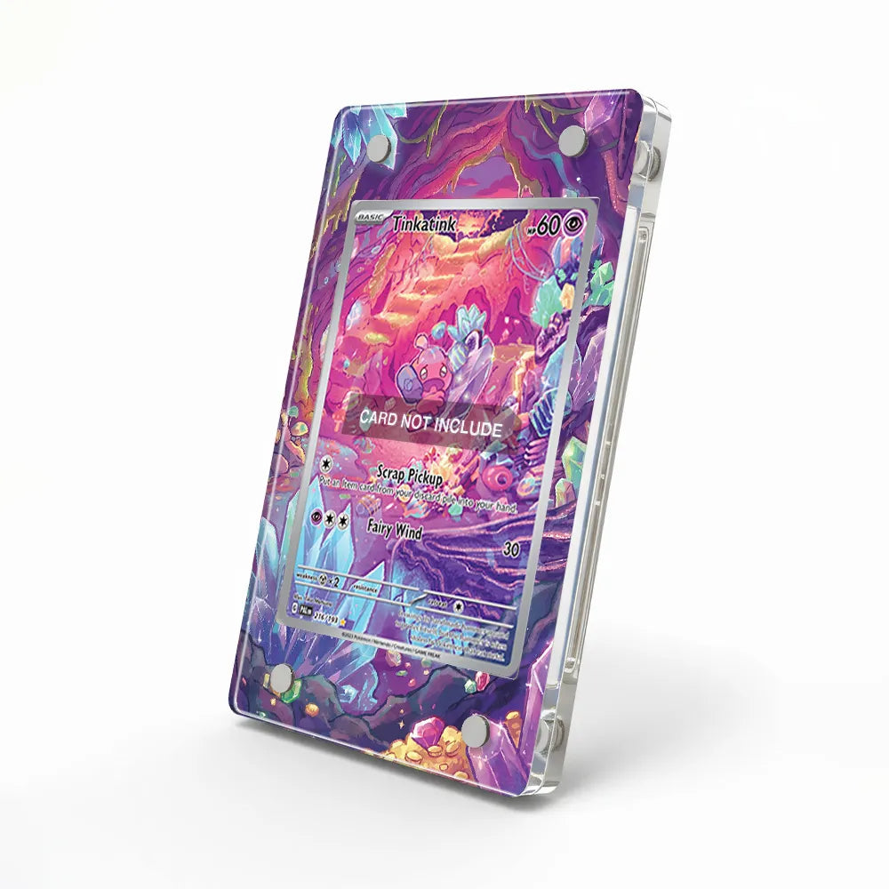 Tinkatink 216-193 IR AR Paldea Evolved Extended Art Display Cases - Magnetic Case - Side View