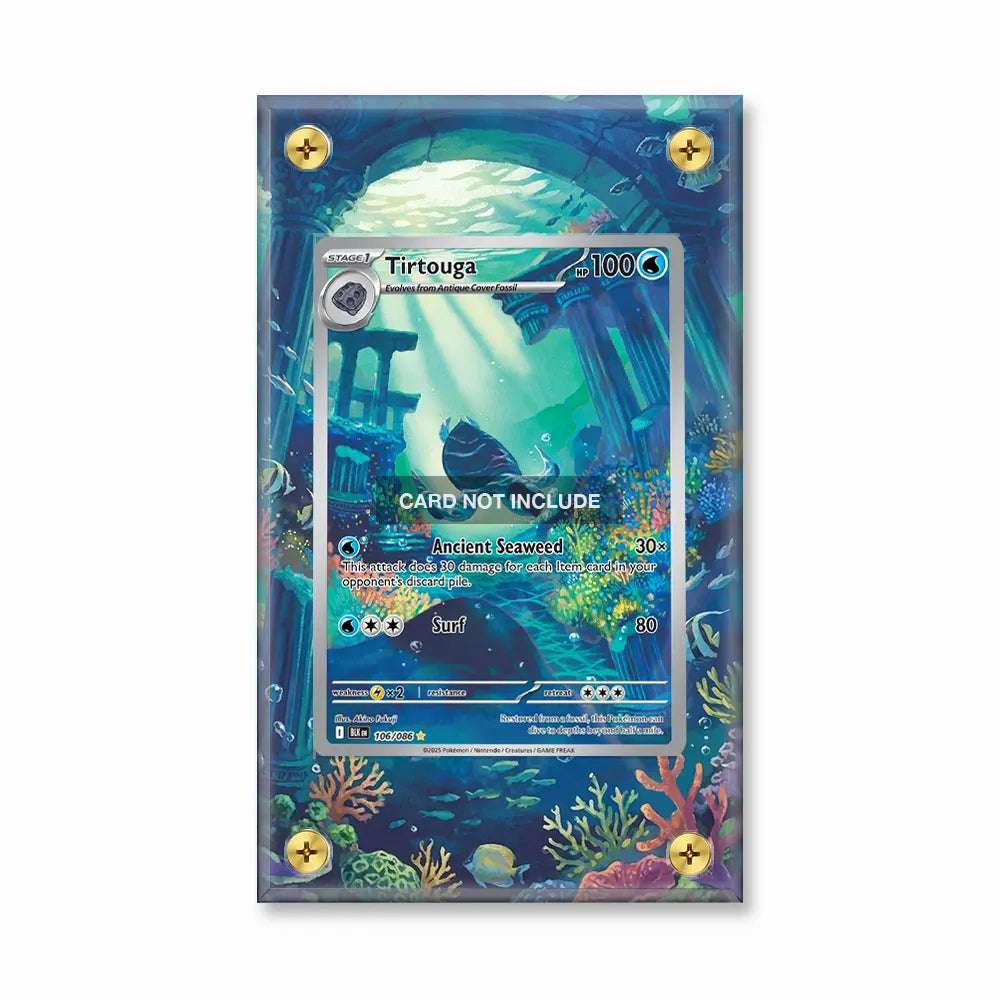 Tirtouga 106-086 Black Bolt Pokemon Cards Extended Art Display Cases - Screws Case - Front View
