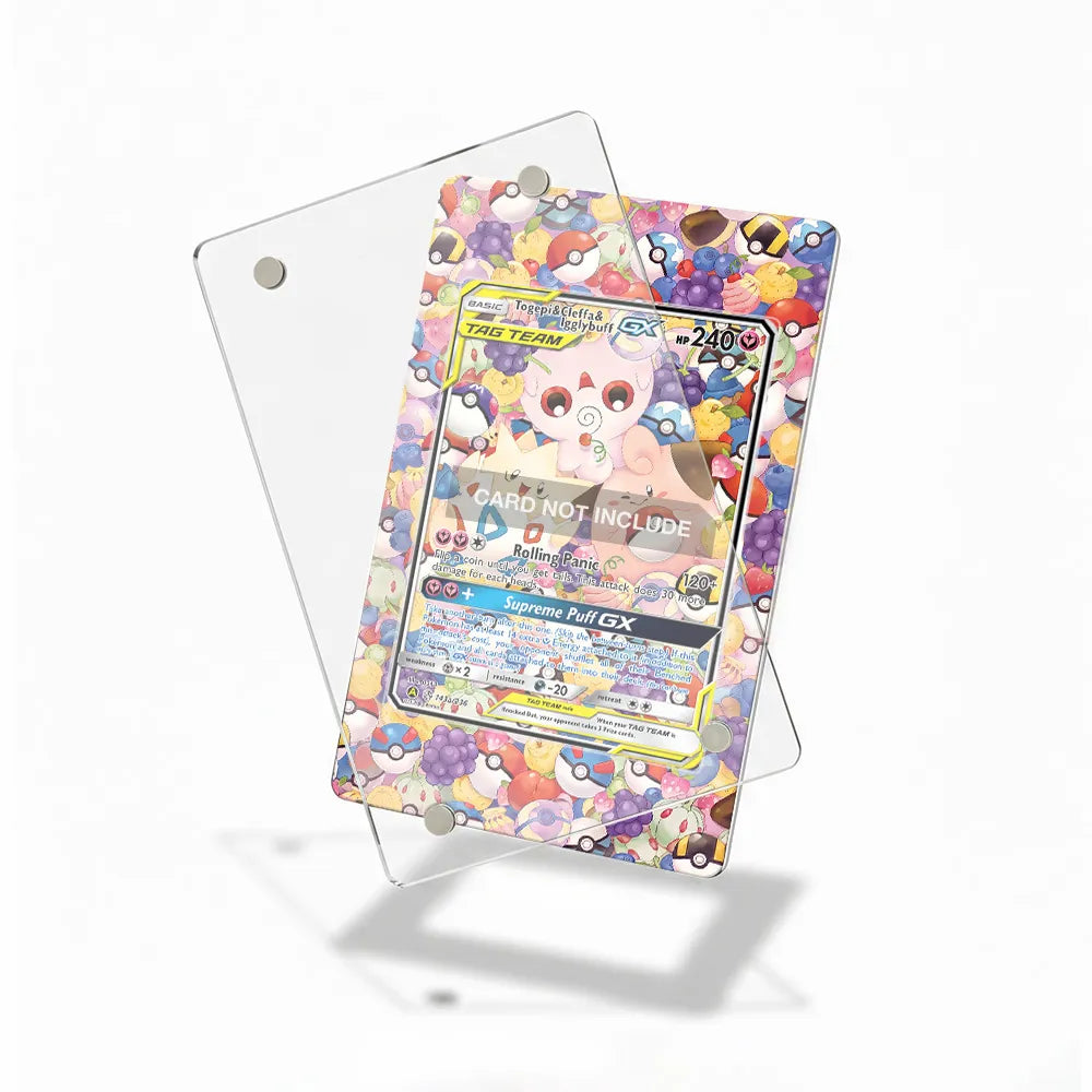 Togepi & Cleffa & Igglybuff GX 143-236 Cosmic Eclipse Extended Art Display Cases - Magnetic Case - Detail View