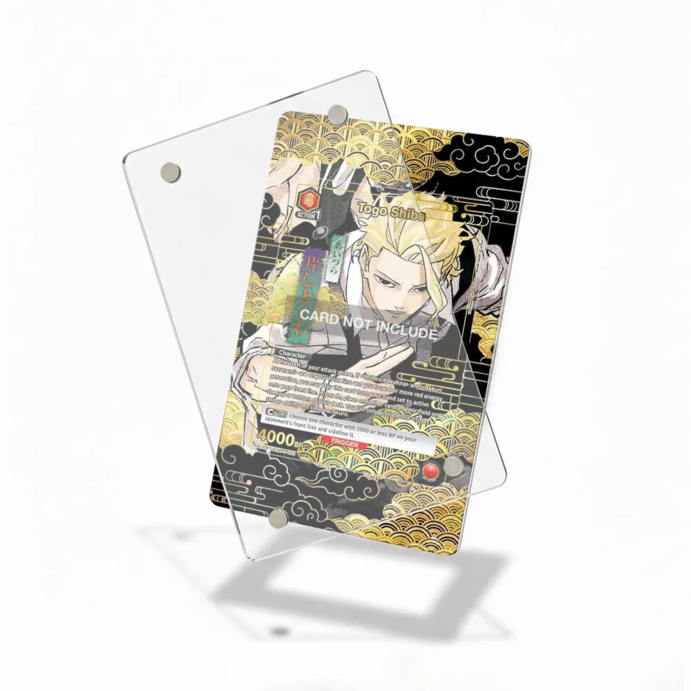 Togo Shiba 16BT6TKGR050 Battle Spirits Pokemon Cards Custom Art Display Cases - Magnetic Case - Detail View