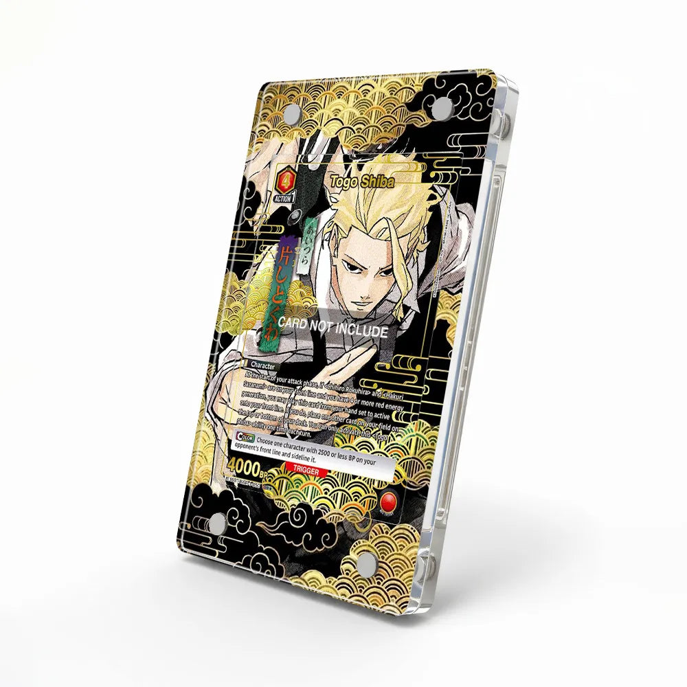 Togo Shiba 16BT6TKGR050 Battle Spirits Pokemon Cards Custom Art Display Cases - Magnetic Case - Side View