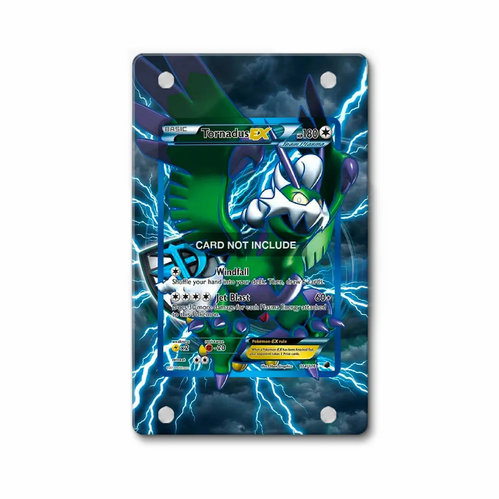 Tornadus EX 110-108 Black & White Plasma Storm Pokemon Cards Custom Art Display Cases - Magnetic Case - Front View