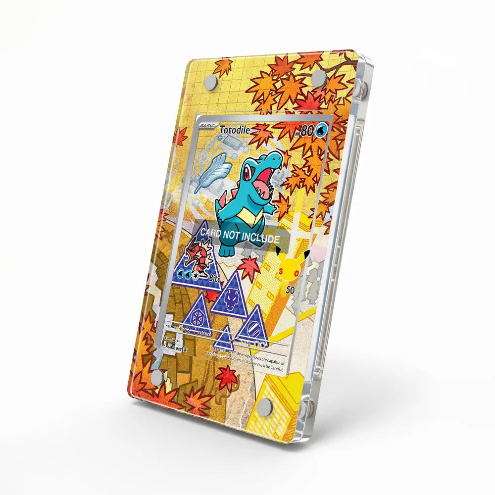 Totodile 048-MEP English Mew Promo Extended Art Display Cases - Magnetic Case - Side View
