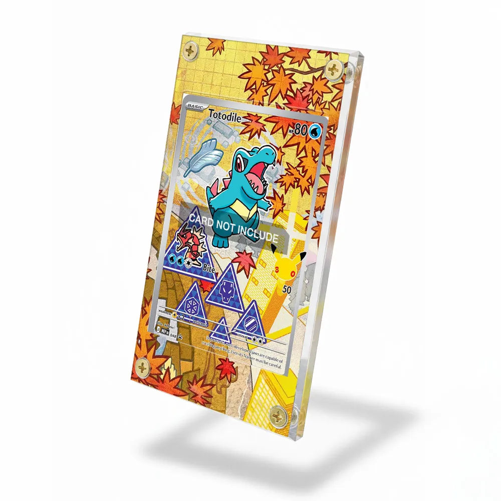 Totodile 048-MEP English Mew Promo Extended Art Display Cases - Screws Case - Side View