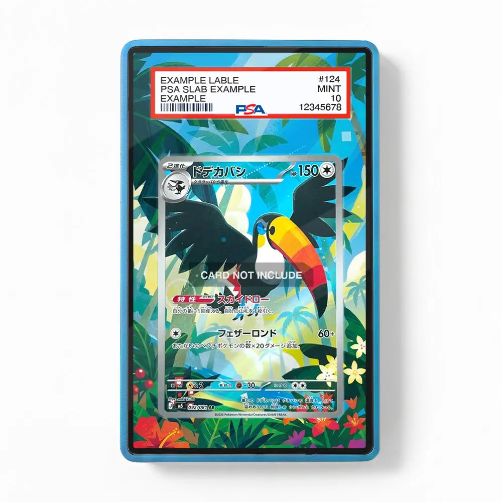 Toucannon 092-081 AR M5 Pitch Black Extended Art Display Cases - PSA Slab Case - Front View