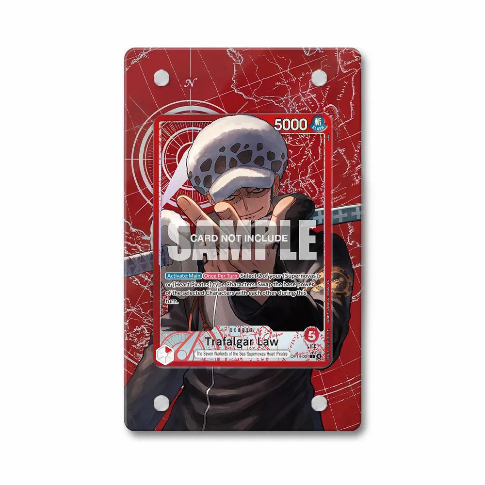Trafalgar Law OP14-001 One Piece Extended Art Display Cases - PSA Slab Case - Front View
