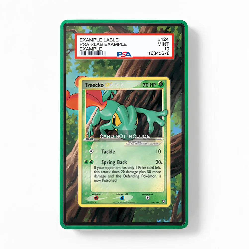 Treecko Star 109-109 Ultra Rare EX Team Rocket Returns Extended Art Display Cases - PSA Slab Case - Front View