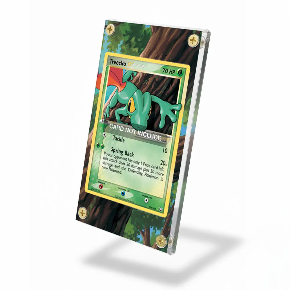 Treecko Star 109-109 Ultra Rare EX Team Rocket Returns Extended Art Display Cases - Screws Case - Side View