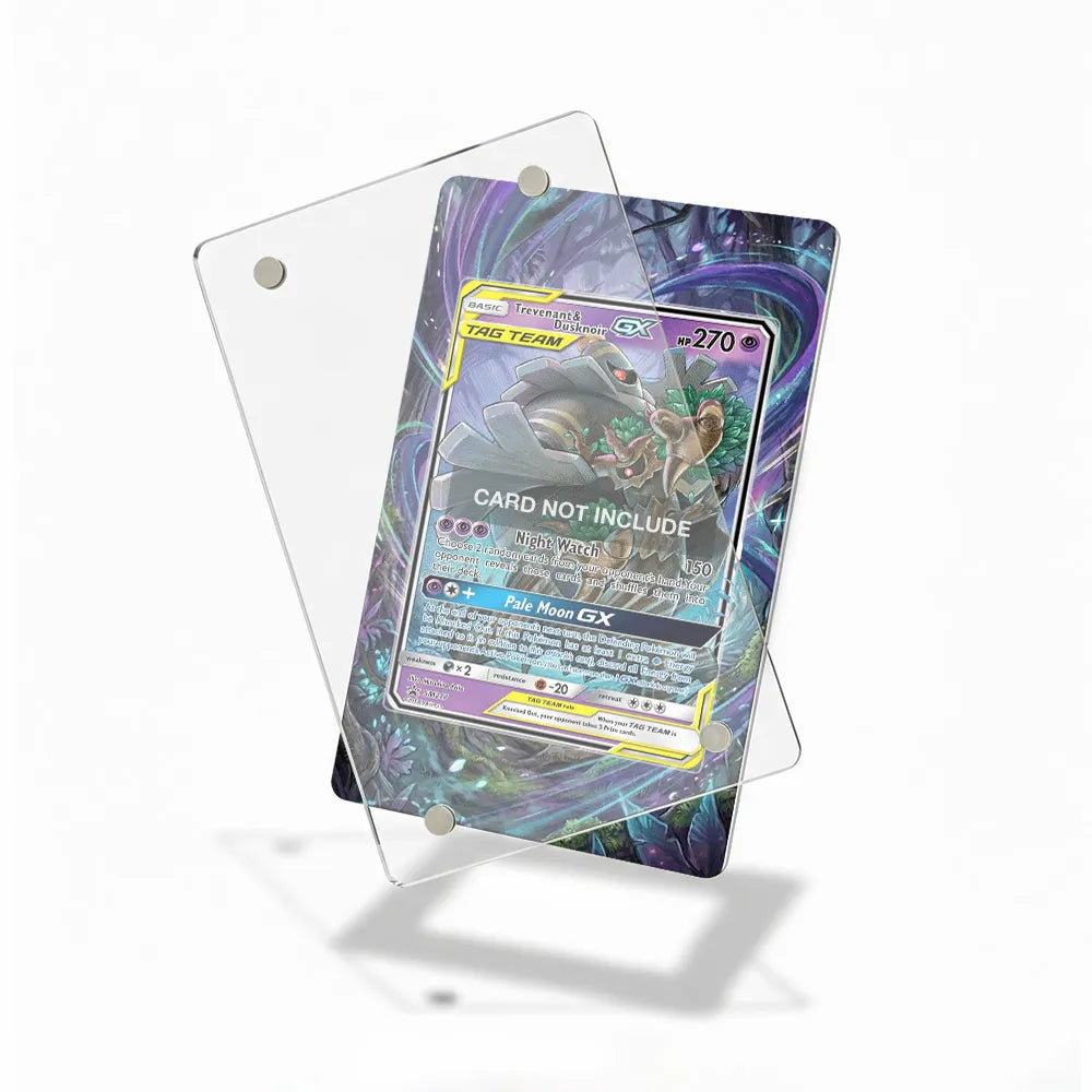 Trevenant & Dusknoir GX SM217 Promo Black Star Promos Pokemon Cards Custom Art Display Cases - Magnetic Case - Detail View