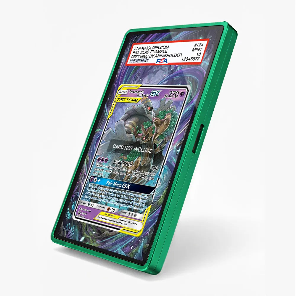 Trevenant & Dusknoir GX SM217 Promo Black Star Promos Pokemon Cards Custom Art Display Cases - PSA Slab Case - Side View