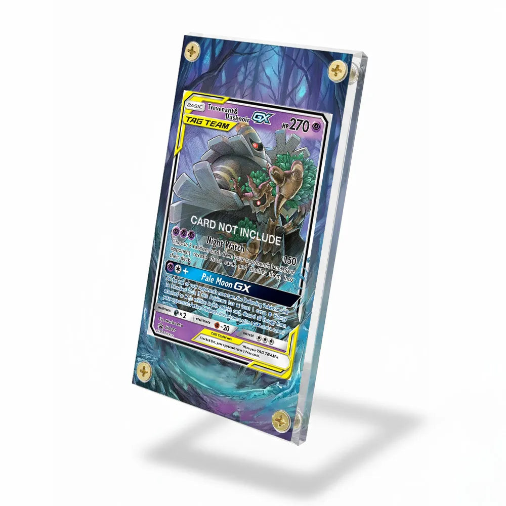 Trevenant Dusknoir GX SM217 Promo Extended Art Display Cases - Screws Case - Side View