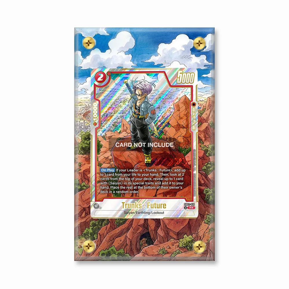 Trunks Future SB02-010 DBS FW Dragon Ball Cards Extended Art Display Cases - Screws Case - Front View