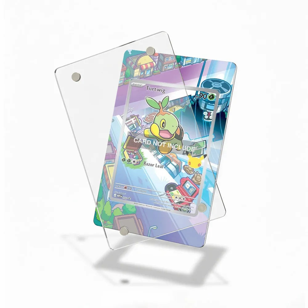 Turtwig 010-30th-P Promo 30th Anniversary Pokemon Cards Custom Art Display Cases - Magnetic Case - Detail View