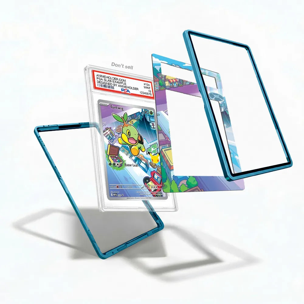 Turtwig 010-30th-P Promo 30th Anniversary Pokemon Cards Custom Art Display Cases - PSA Slab Case - Detail View