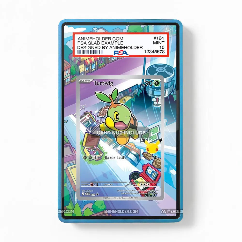 Turtwig 010-30th-P Promo 30th Anniversary Pokemon Cards Custom Art Display Cases - PSA Slab Case - Front View