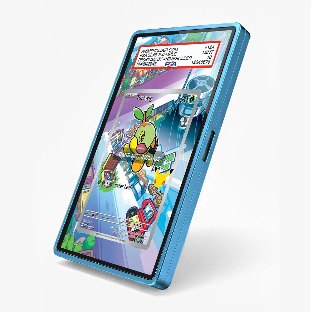 Turtwig 010-30th-P Promo 30th Anniversary Pokemon Cards Custom Art Display Cases - PSA Slab Case - Side View