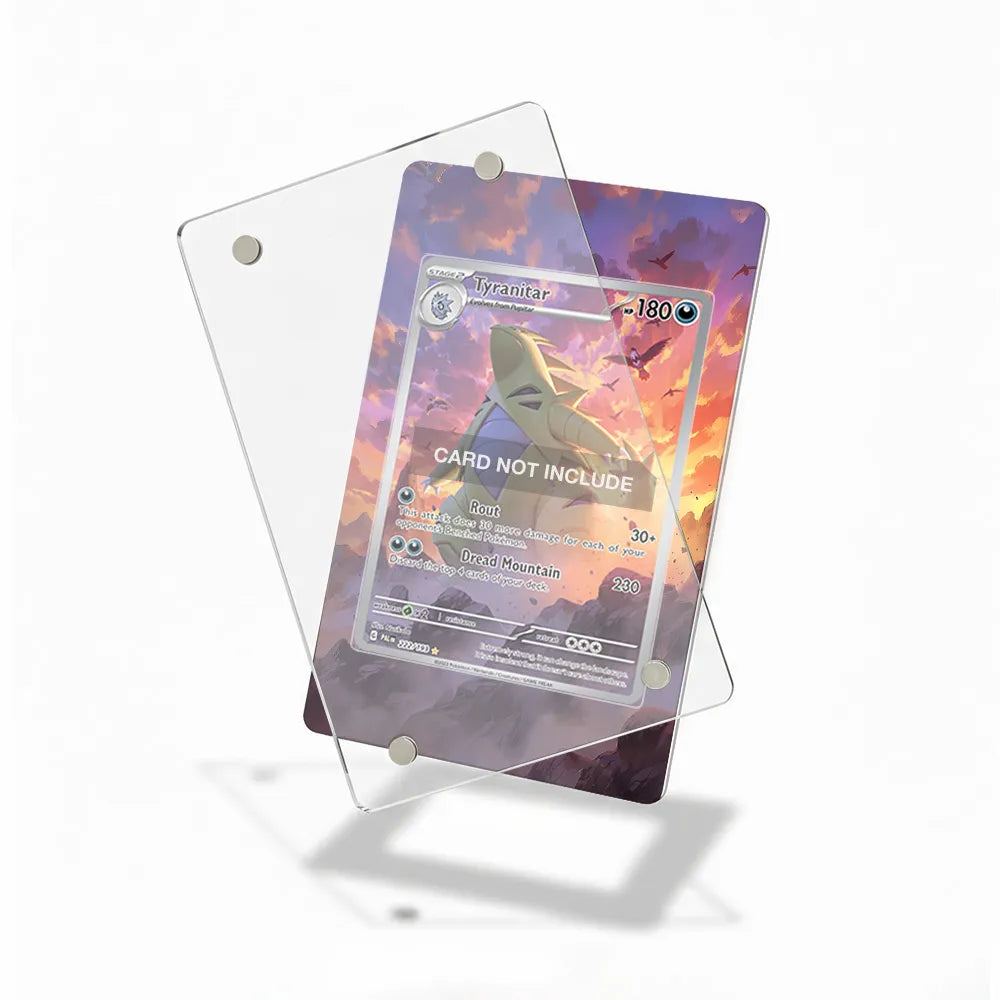 Tyranitar 222-193 IR AR Paldea Evolved Extended Art Display Cases - Magnetic Case - Detail View