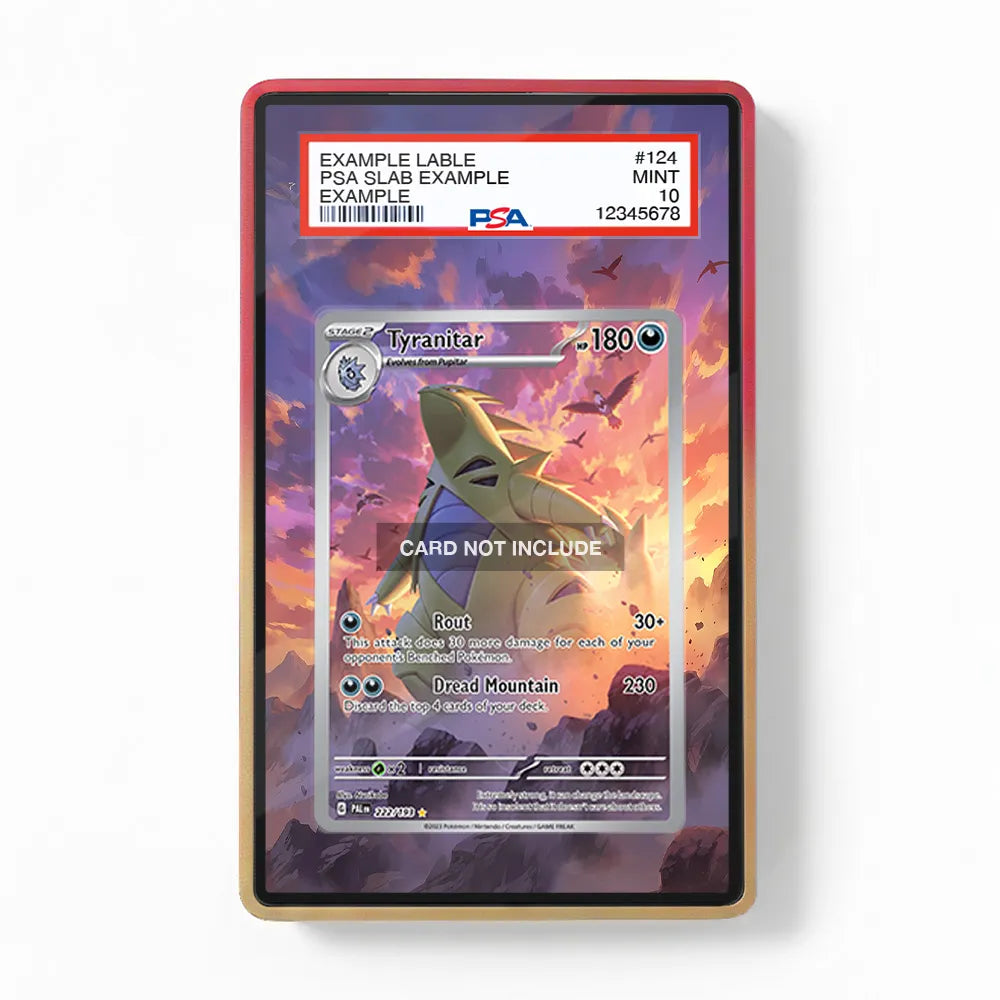 Tyranitar 222-193 IR AR Paldea Evolved Extended Art Display Cases - PSA Slab Case - Front View