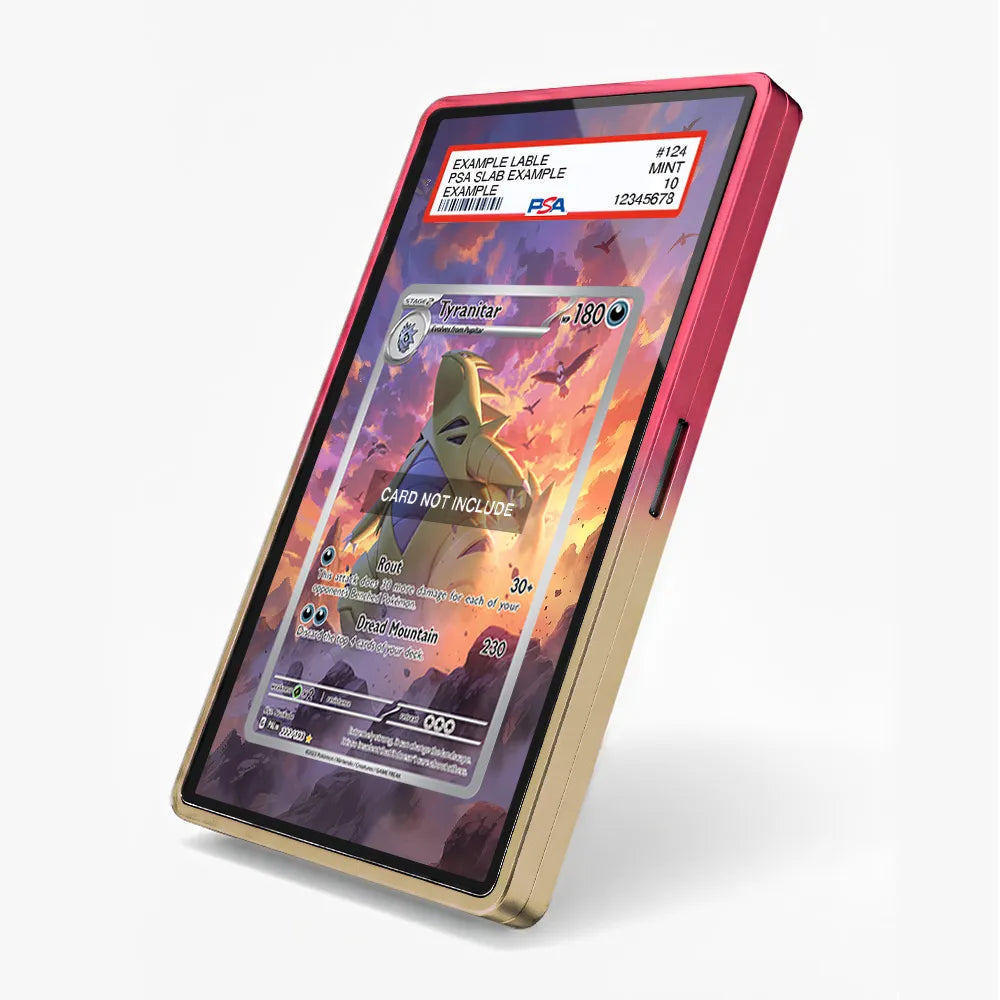 Tyranitar 222-193 IR AR Paldea Evolved Extended Art Display Cases - PSA Slab Case - Side View