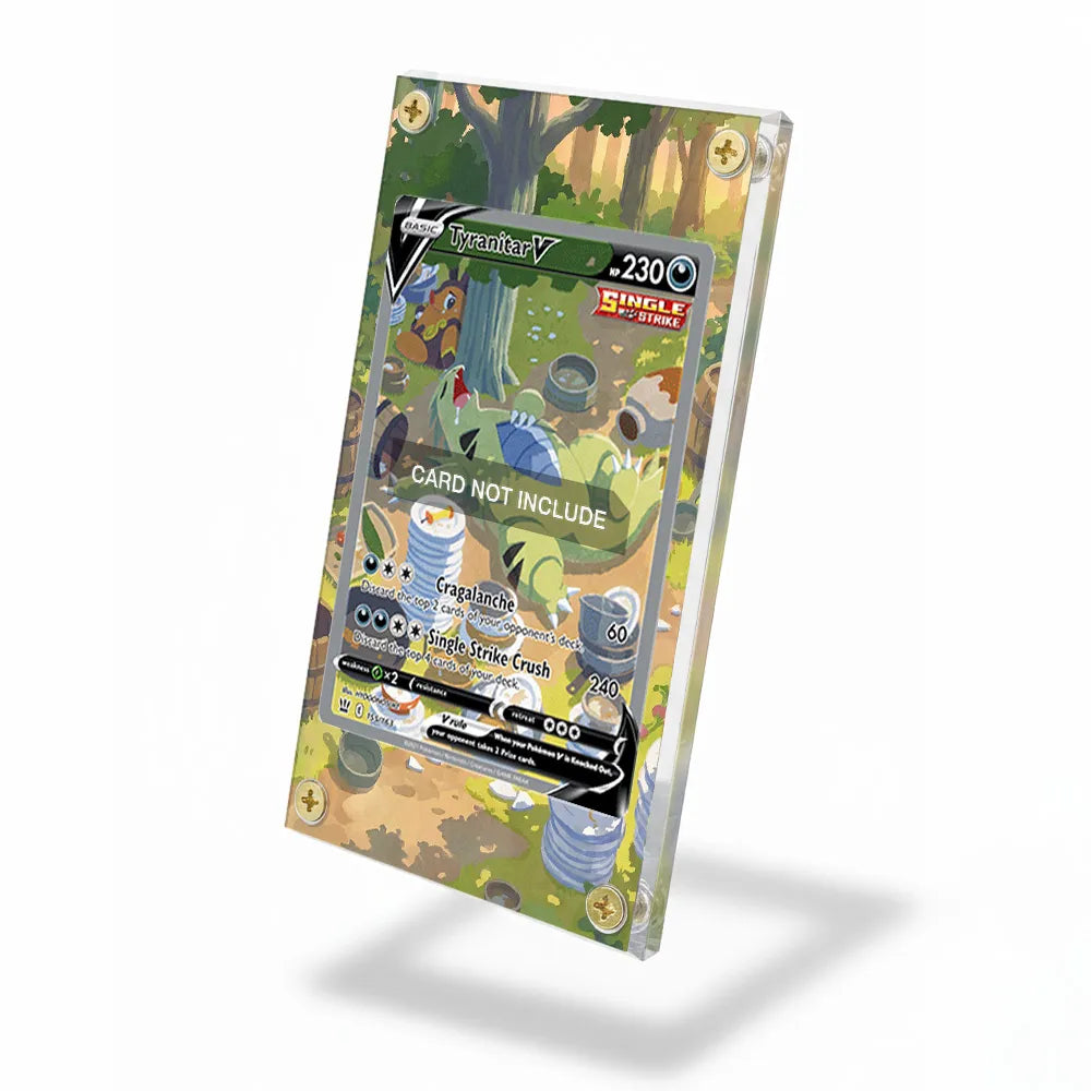 Tyranitar V 155-163 SIR SAR Battle Styles Alternate Art Extended Art Display Cases - Screws Case - Side View