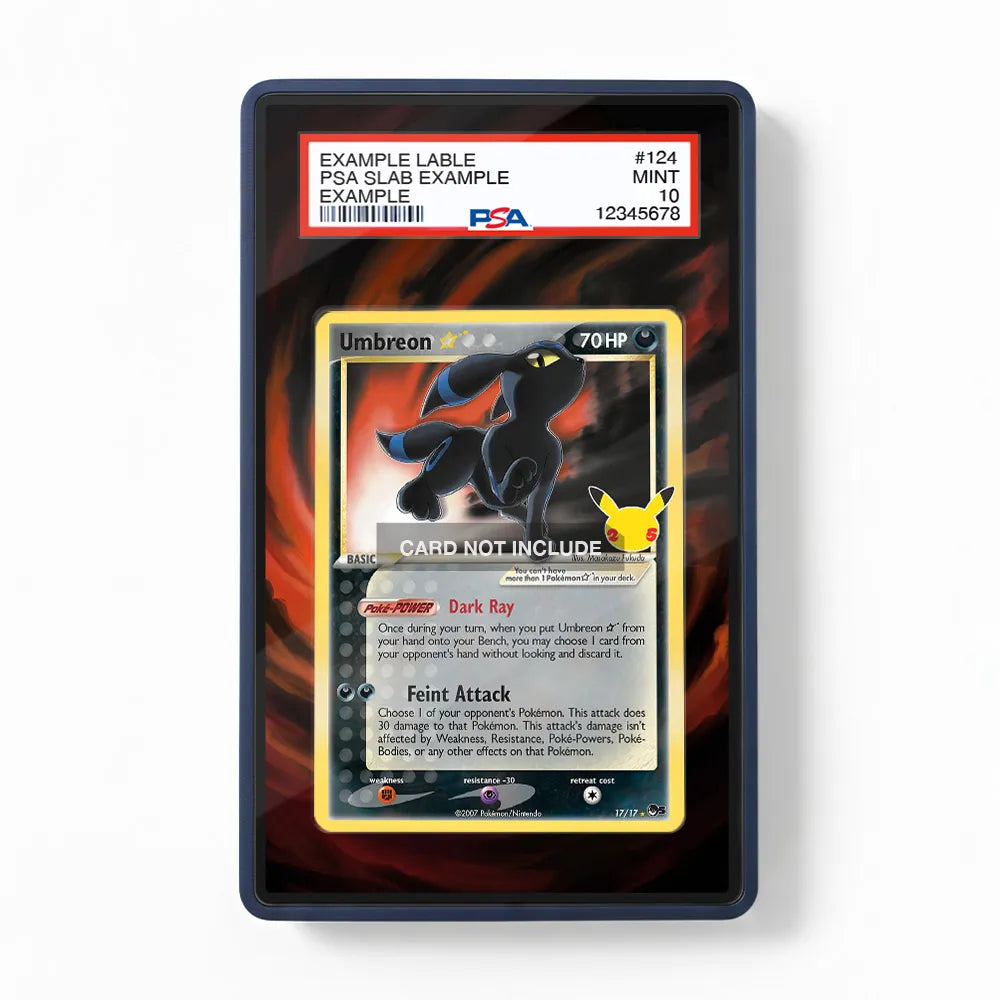 Umbreon  17-17 POP Series 5 Extended Art Display Cases - PSA Slab Case - Front View