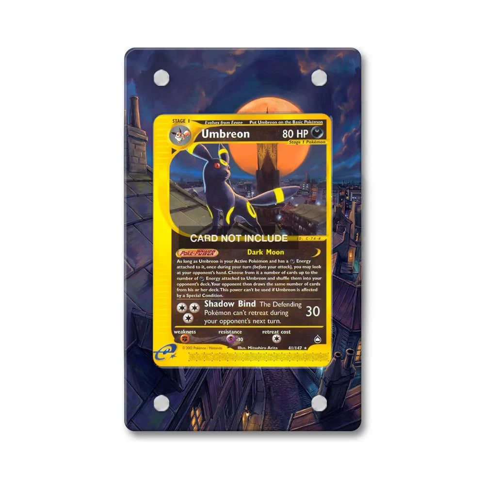 Umbreon 41-147 Reverse Holo Aquapolis Extended Art Display Cases - Magnetic Case - Front View