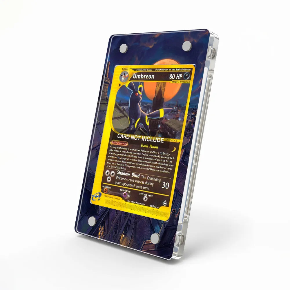 Umbreon 41-147 Reverse Holo Aquapolis Extended Art Display Cases - Magnetic Case - Side View