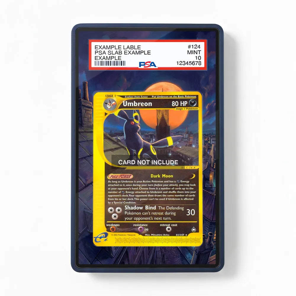 Umbreon 41-147 Reverse Holo Aquapolis Extended Art Display Cases - PSA Slab Case - Front View