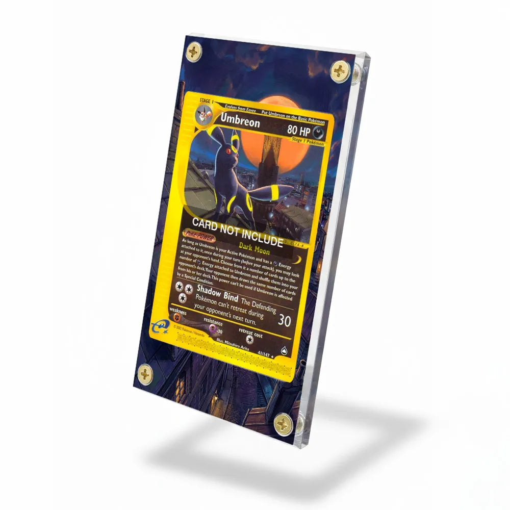 Umbreon 41-147 Reverse Holo Aquapolis Extended Art Display Cases - Screws Case - Side View