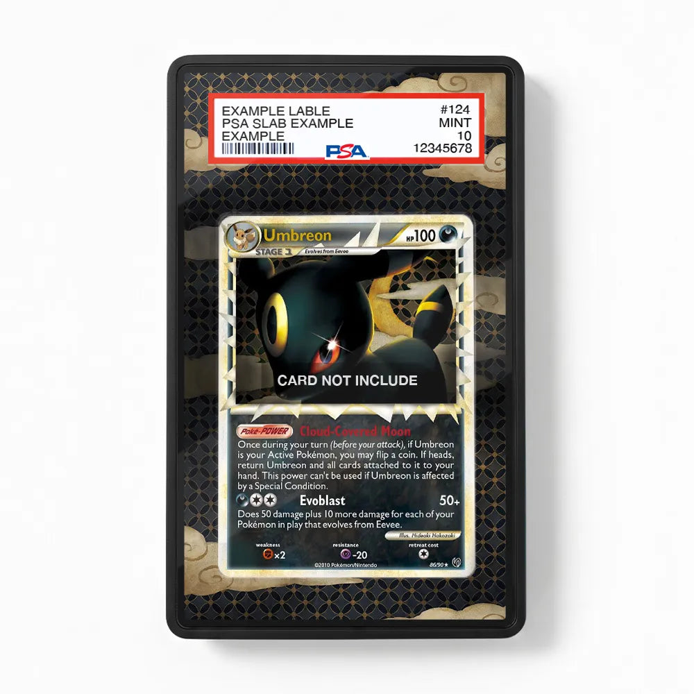 Umbreon 86-90 HeartGold & SoulSilver Extended Art Display Cases - PSA Slab Case - Front View