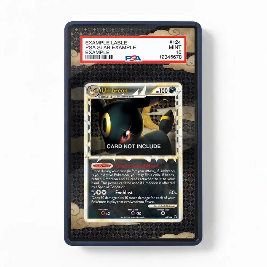 Umbreon 86-90 HeartGold & SoulSilver Extended Art Display Cases - PSA Slab Case - Front View