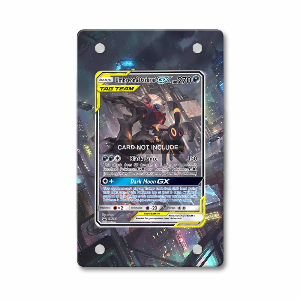 Umbreon & Darkrai GX SM241 Promo Extended Art Display Cases - Magnetic Case - Front View
