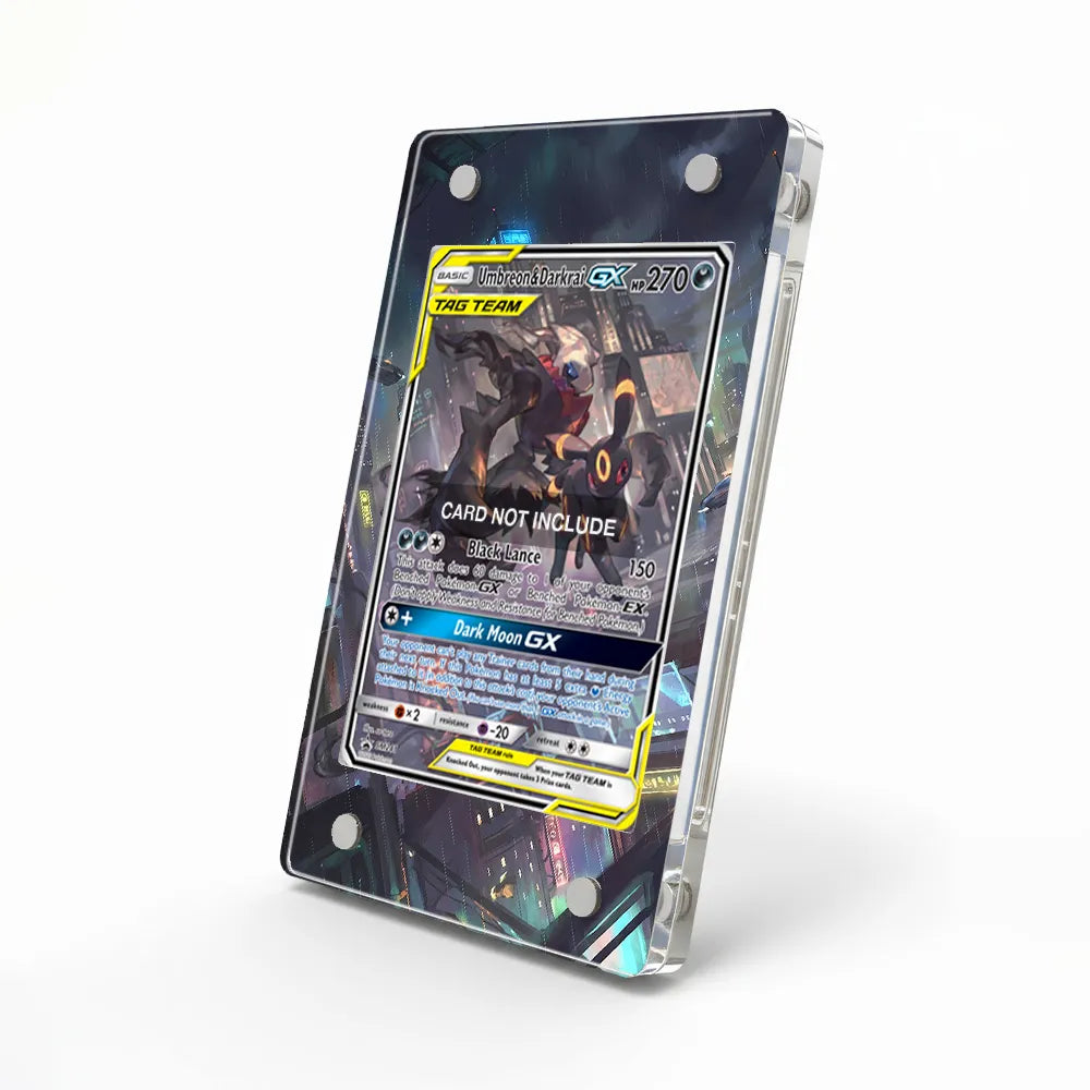 Umbreon & Darkrai GX SM241 Promo Extended Art Display Cases - Magnetic Case - Side View