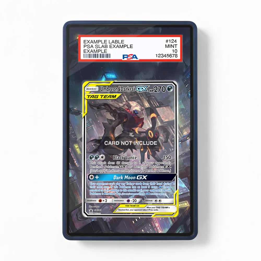 Umbreon & Darkrai GX SM241 Promo Extended Art Display Cases - PSA Slab Case - Front View