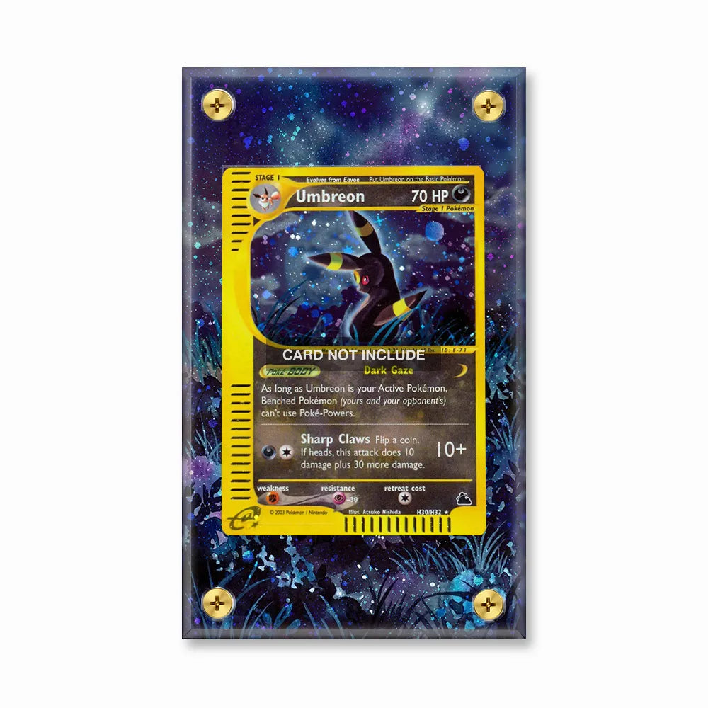 Umbreon H30-H32 Skyridge Pokemon Cards Extended Art Display Cases - Screws Case - Front View