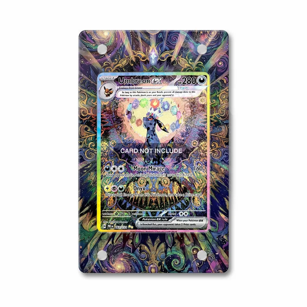 Umbreon SIR SAR Prismatic Evolutions Pokemon Extended Art Display Card Case Extended Art Display Cases - PSA Slab Case - Front View